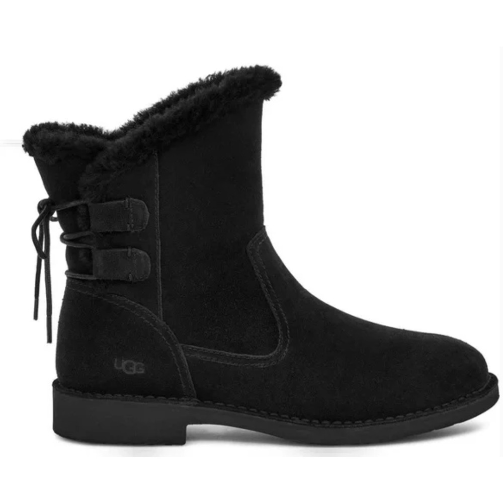 UGG Plush Naiyah Black Booties Wool Boots Women’s New Size 9, EU 40 $179